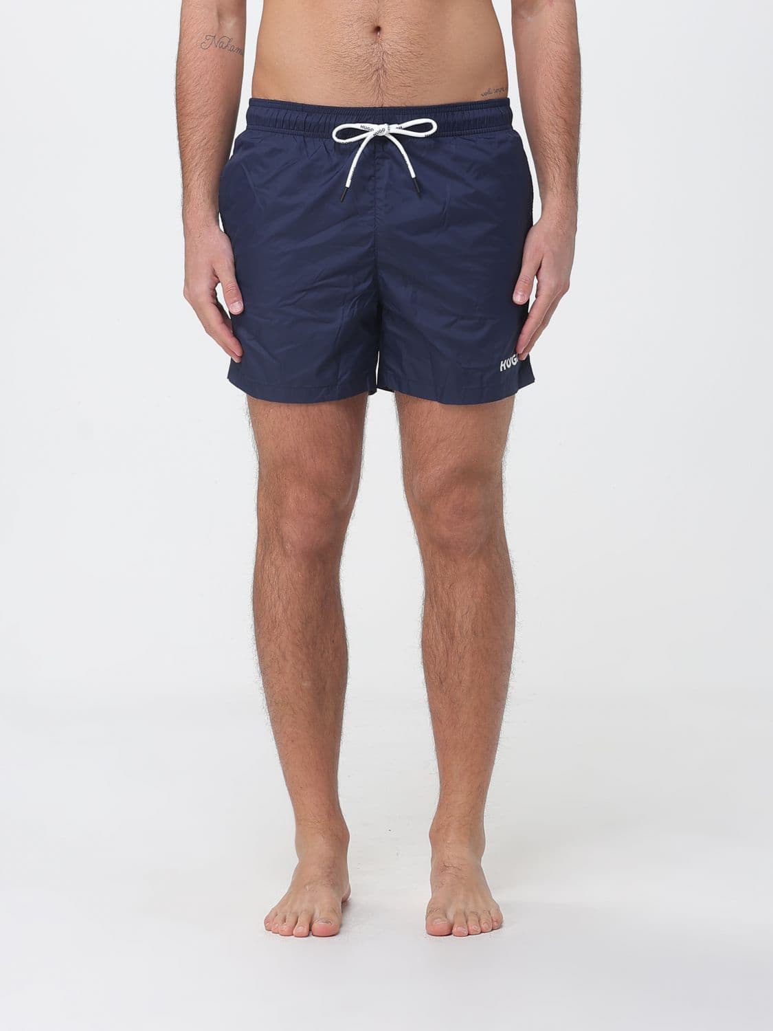 Hugo Polyester Boxer Swim Trunks