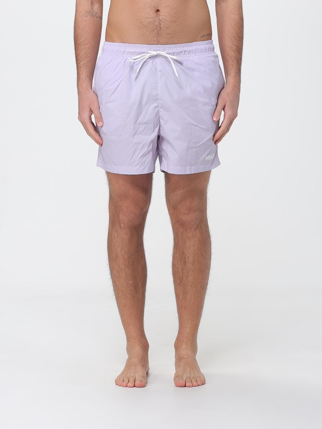 Hugo Polyester Boxer Swim Trunks