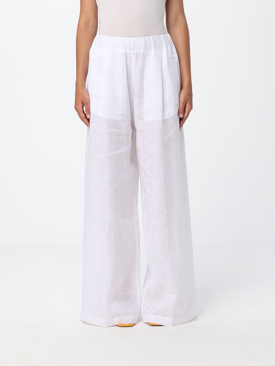 Semicouture Pants Woman color White