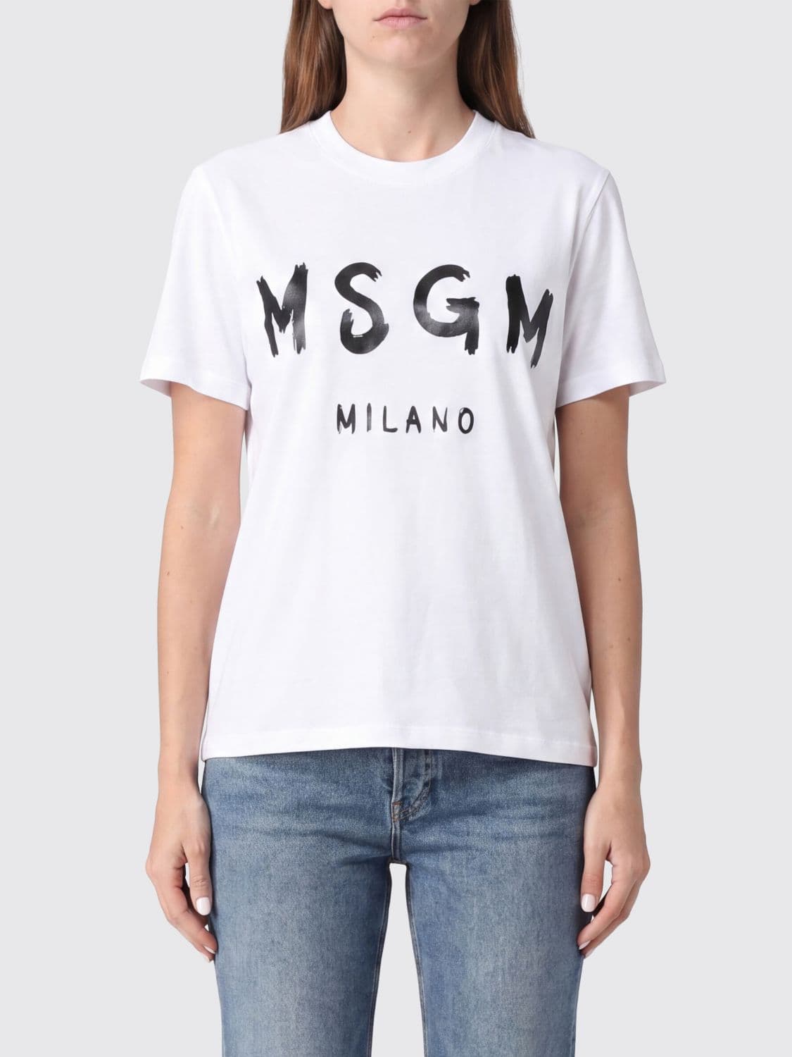 Msgm Logo Cotton T-Shirts