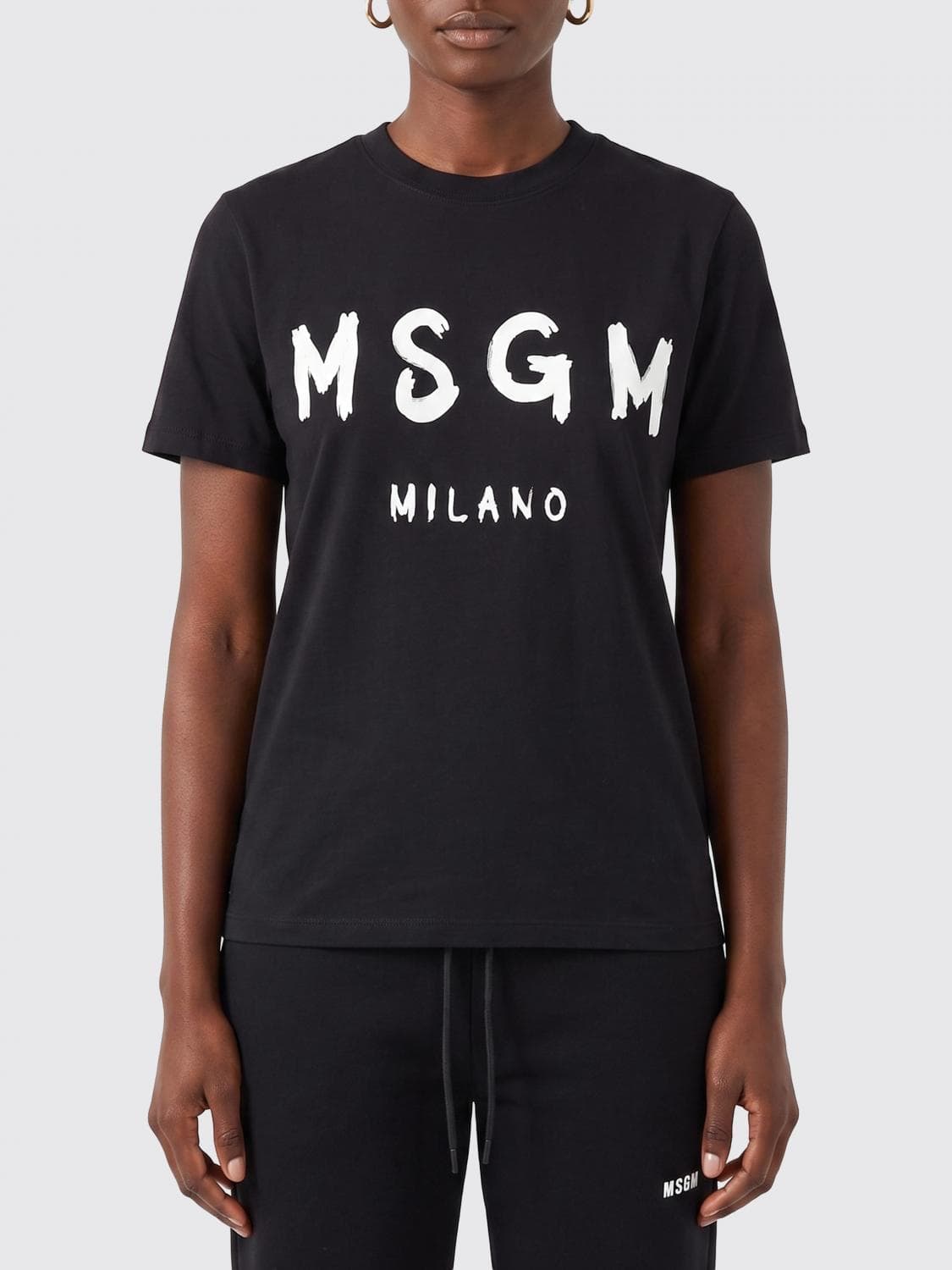 Msgm Logo Cotton T-Shirts