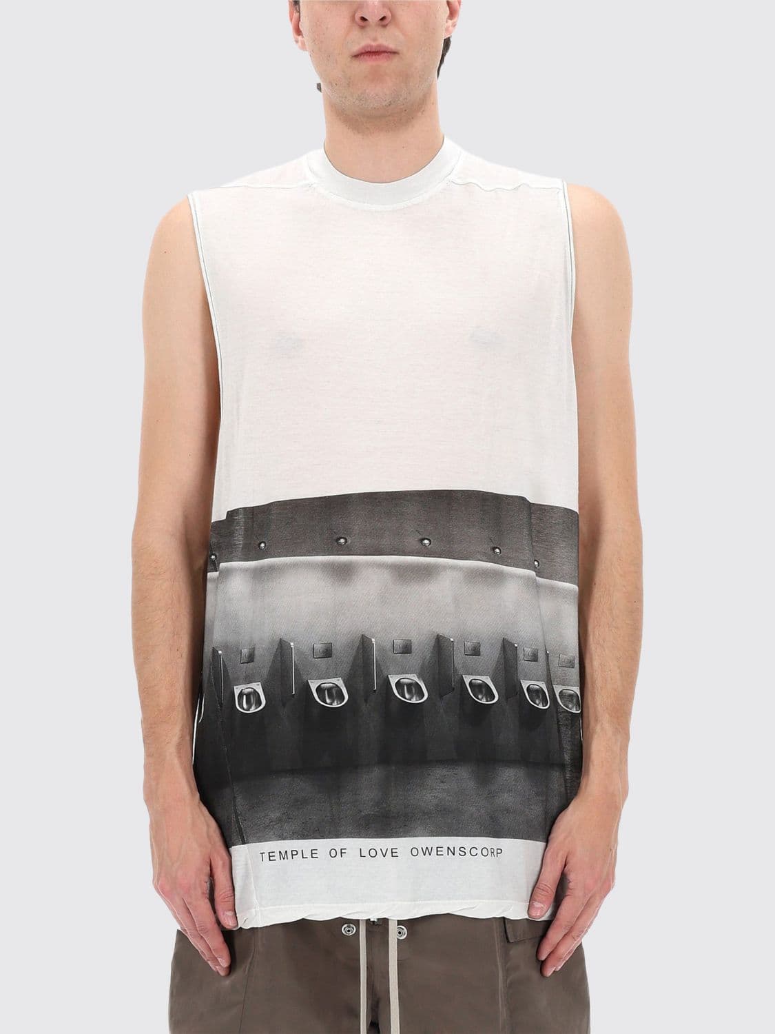 Rick Owens Printed Cotton Tank Top