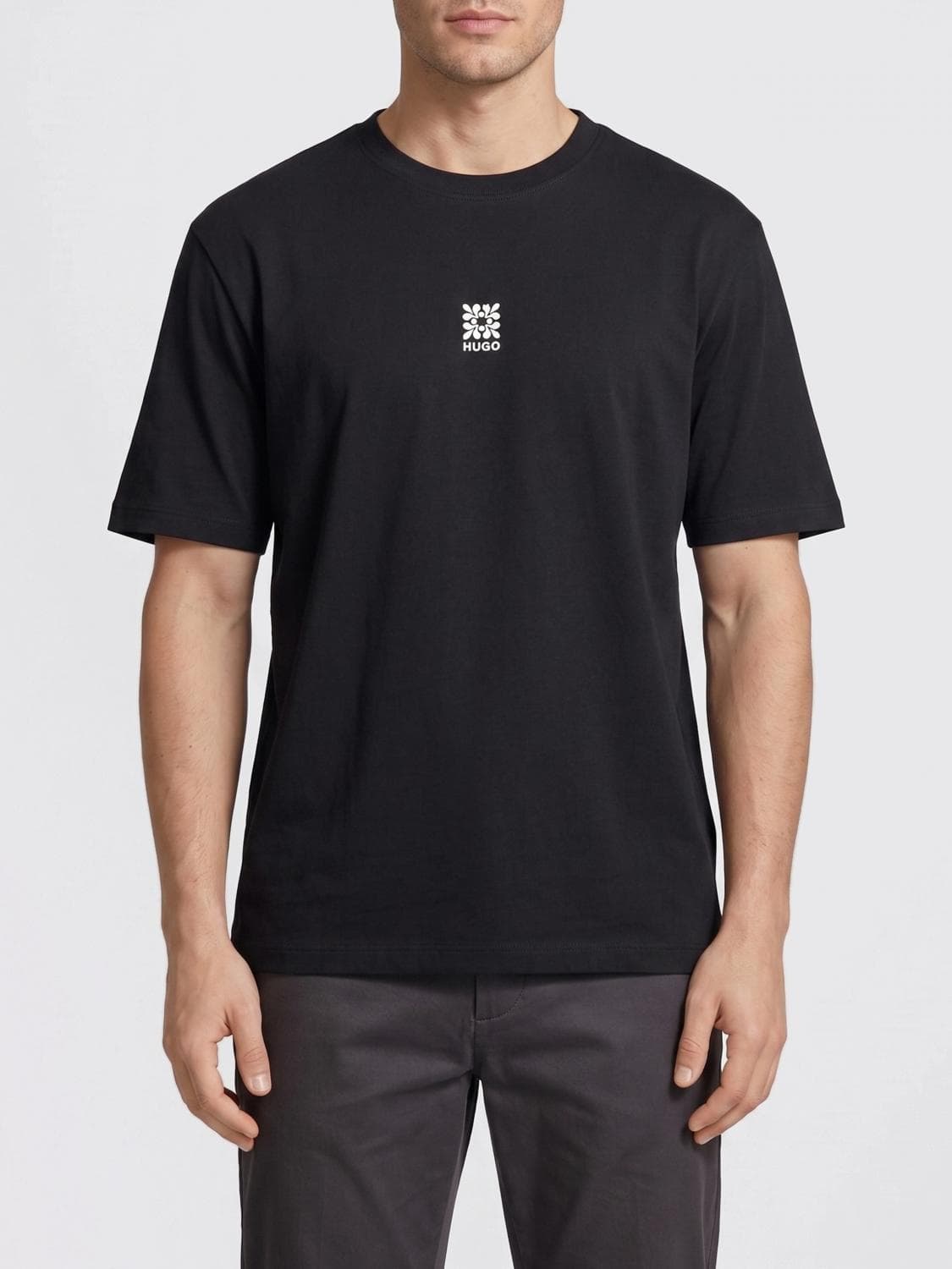 Hugo Cotton T-Shirt with Tonal Logo
