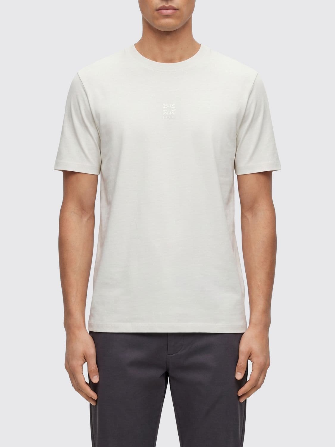Hugo Cotton T-Shirt with Tonal Logo