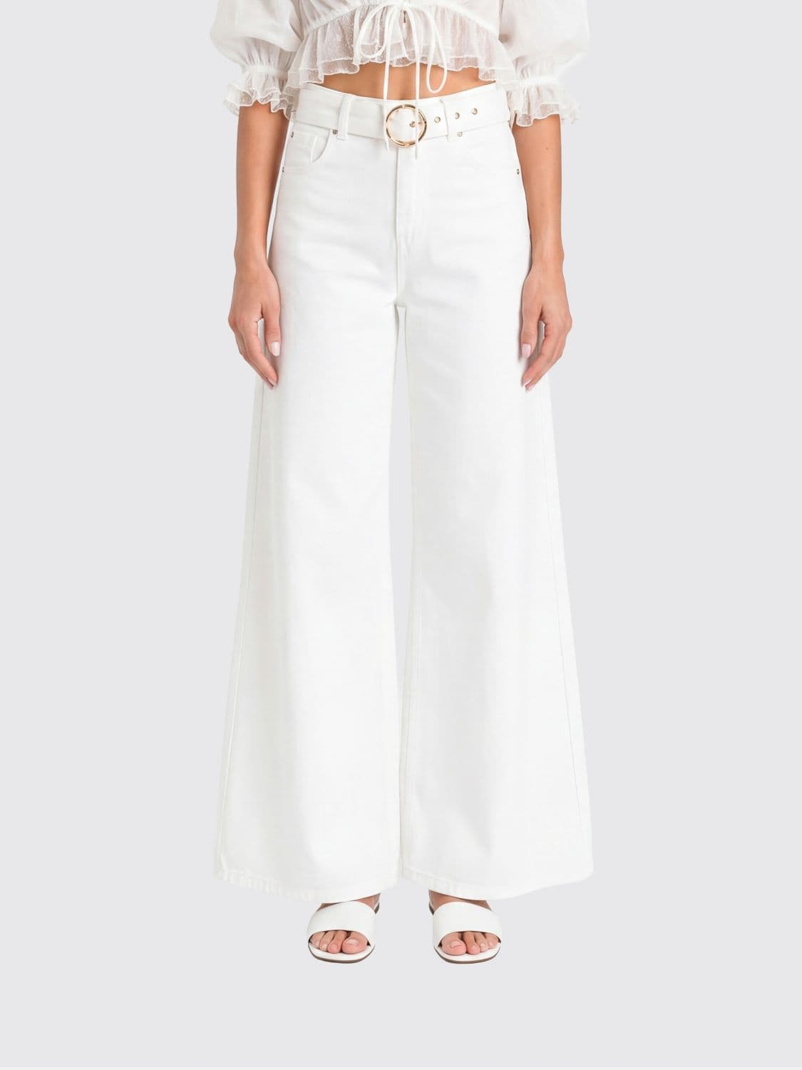 Twinset Cotton Denim Flared Jeans
