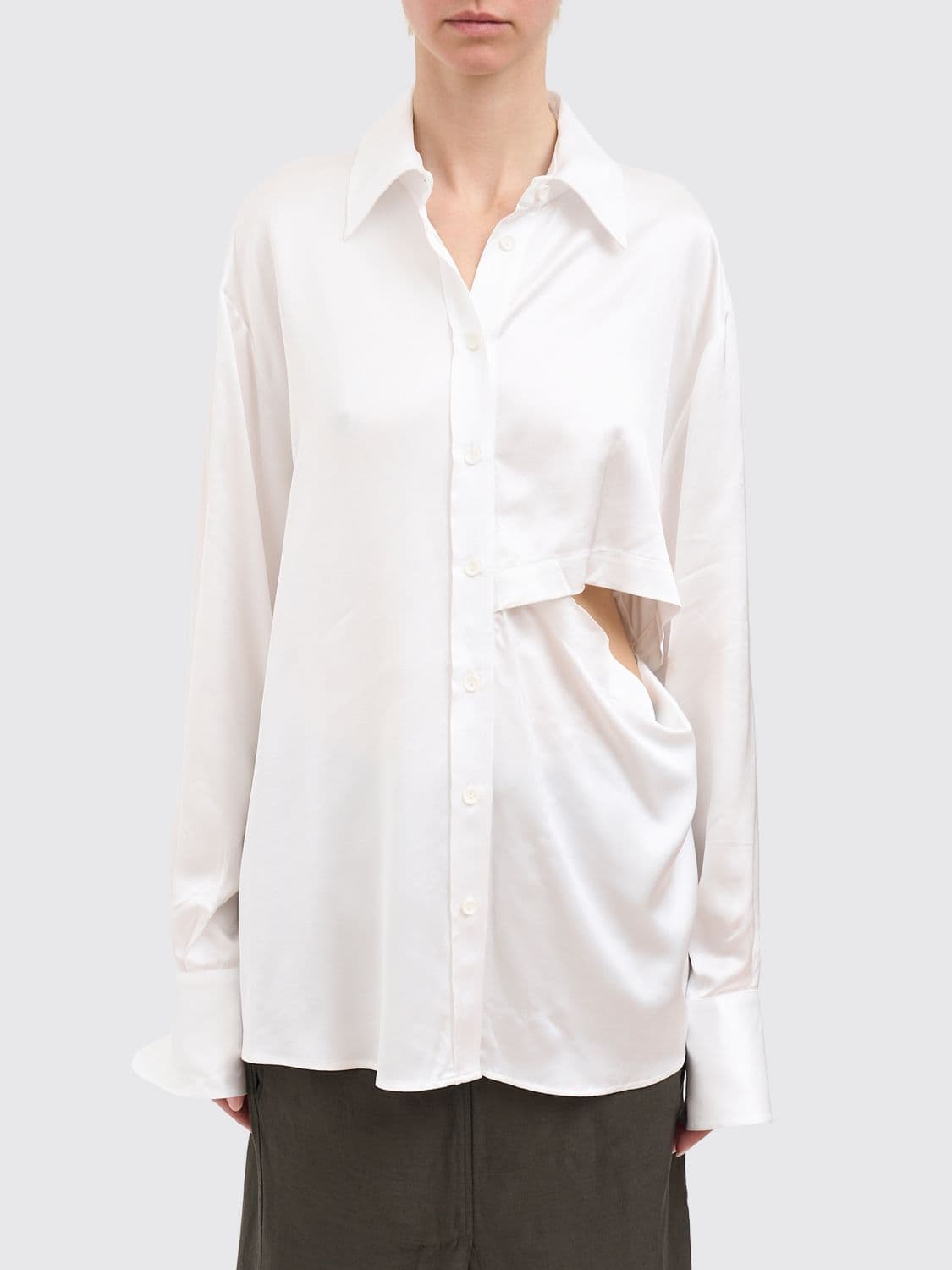 Andrea Ya'aqov Viscose Cut-Out Shirt