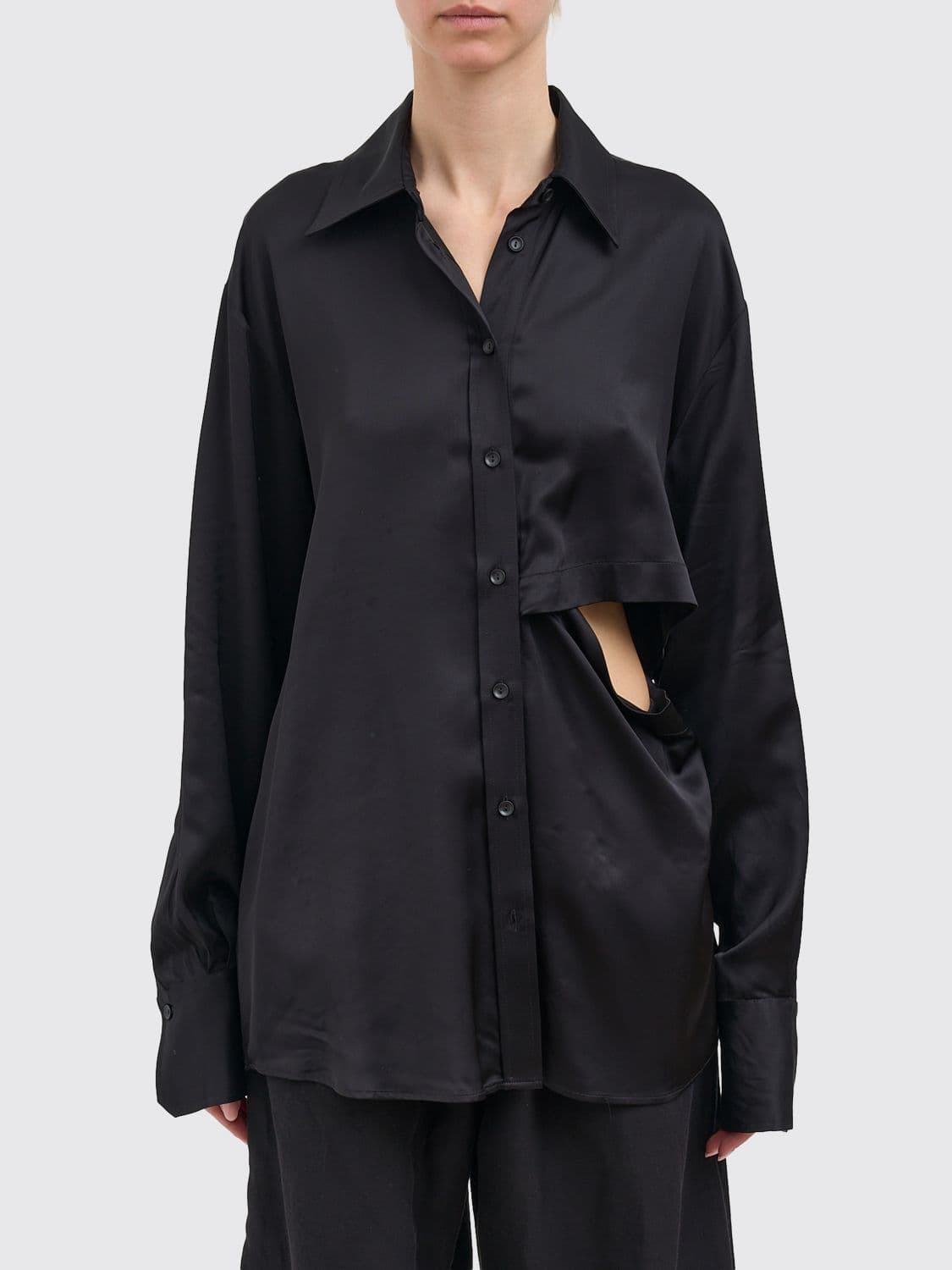 Andrea Ya'aqov Viscose Cut-Out Shirt