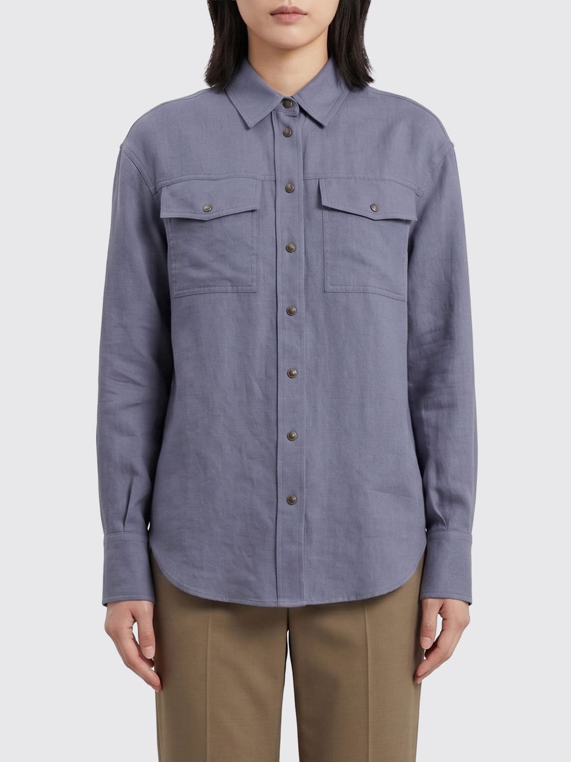 Brunello Cucinelli Linen Blend Casual Shirt · L
