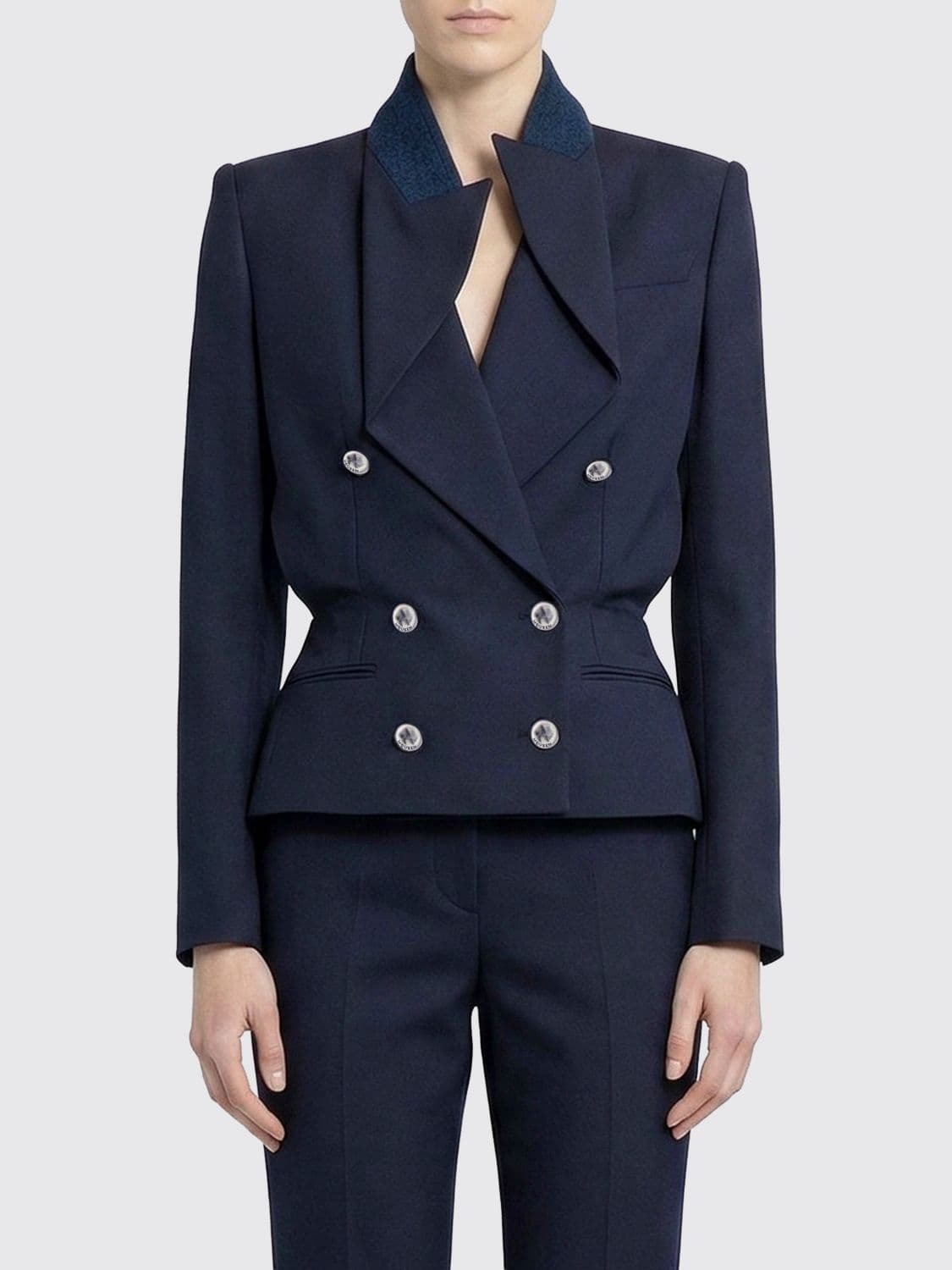 Mcqueen Double-Breasted Wool Blazer