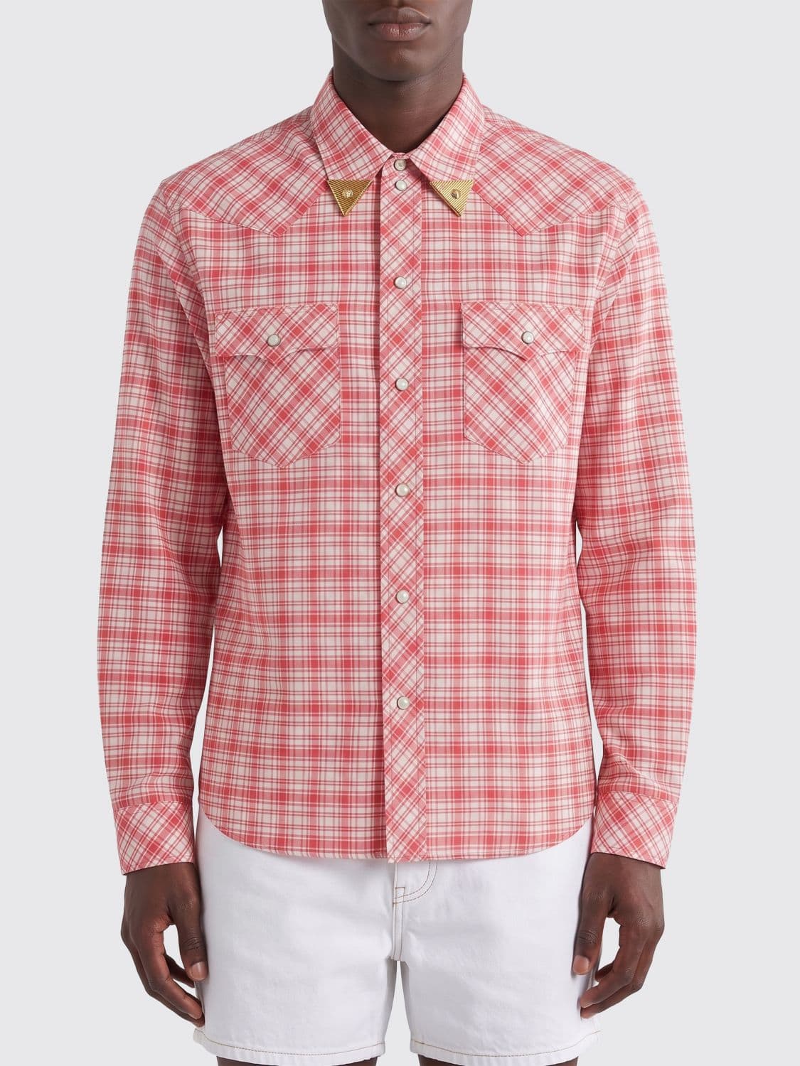 Versace Check Cotton Shirt · 50