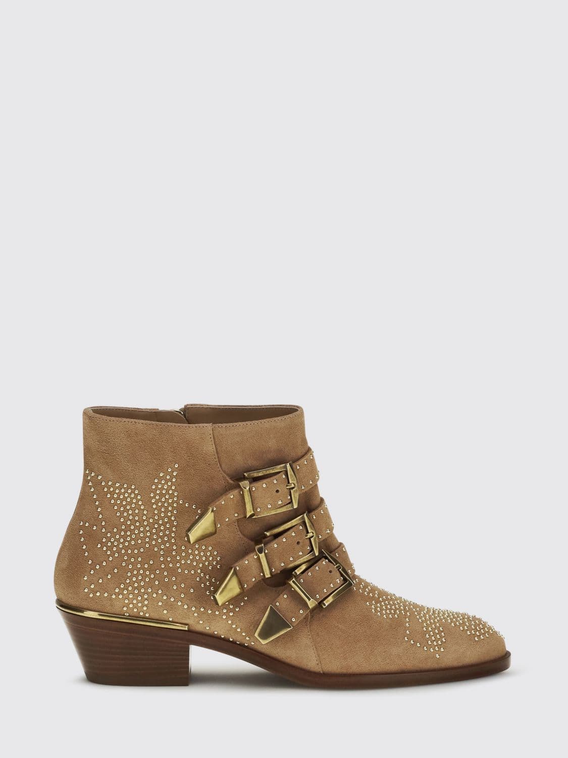 Chloé Susanna Suede Ankle Boots with Micro Studs · 36