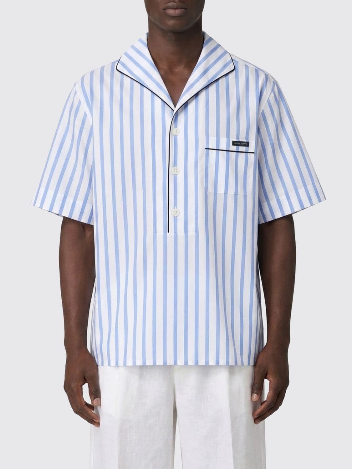 Dolce & Gabbana Striped Cotton and Silk Shirt