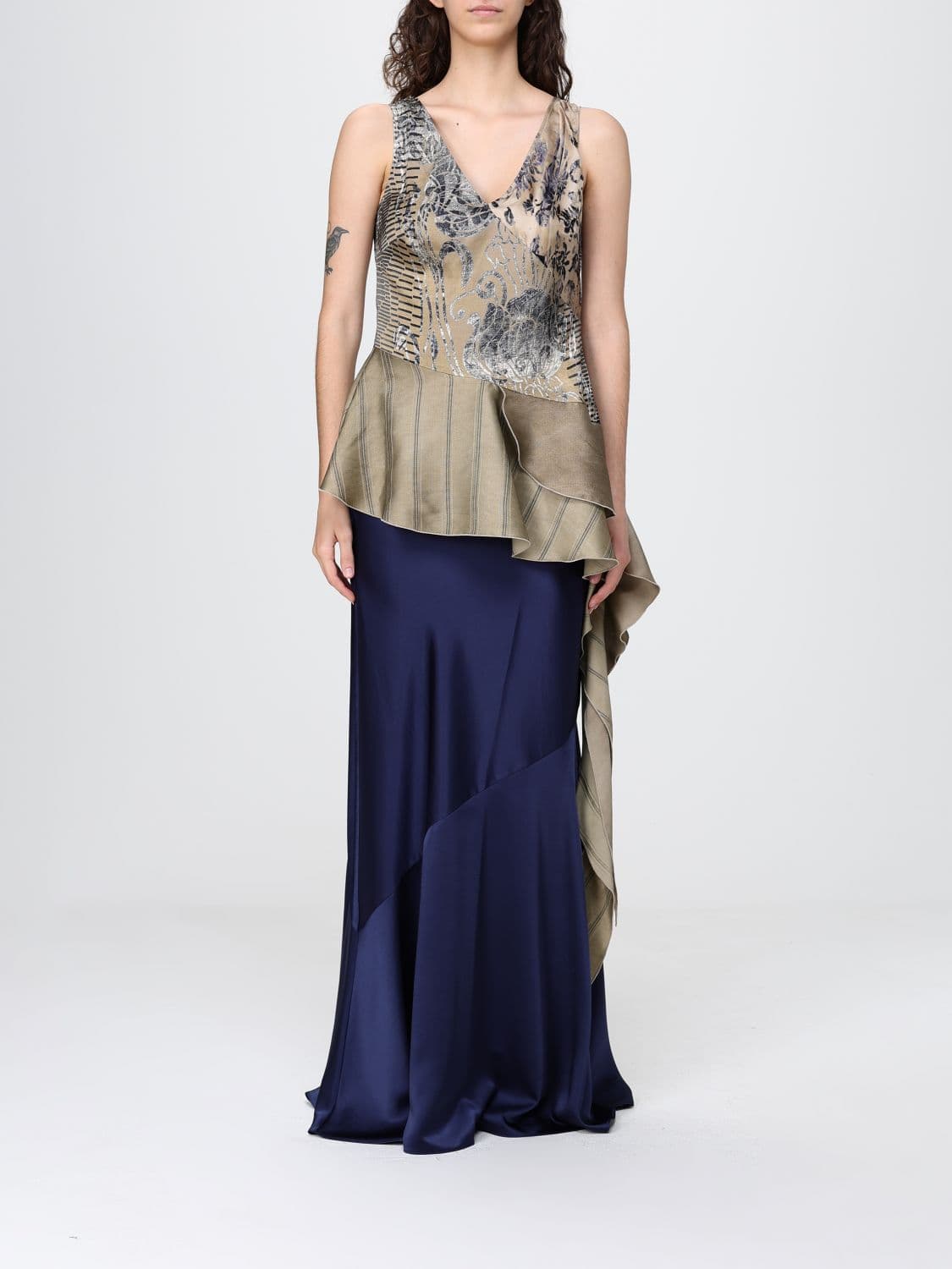 Antonio Marras Asymmetric Silk Blend Top