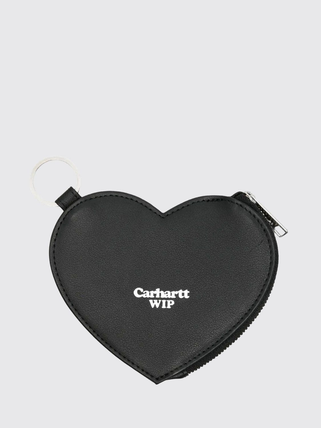 Carhartt Wip Heart-Shaped Leather Coin Purse with Logo