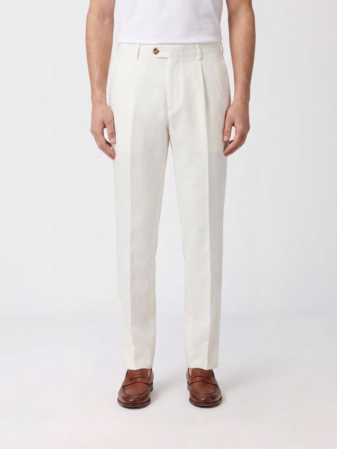 Brunello Cucinelli Linen Tailored Trousers