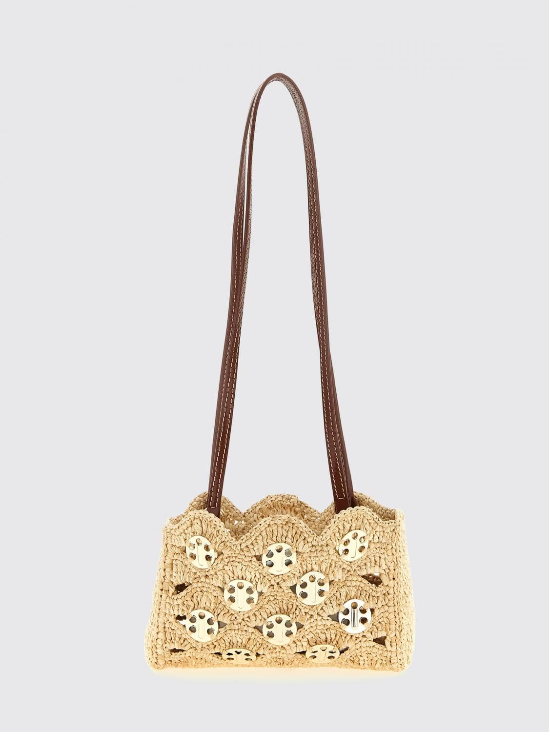 Rabanne 1969 Bag in Raffia and Brass