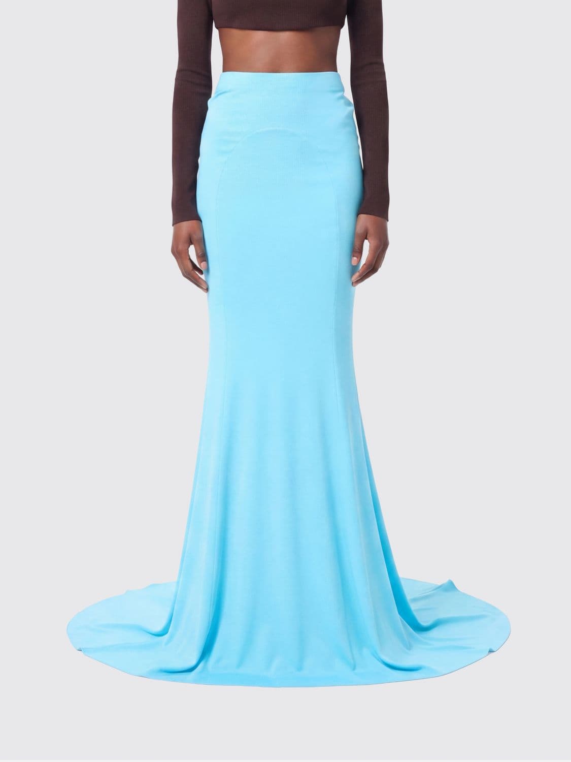 Tom Ford Jersey Long Skirt with Train