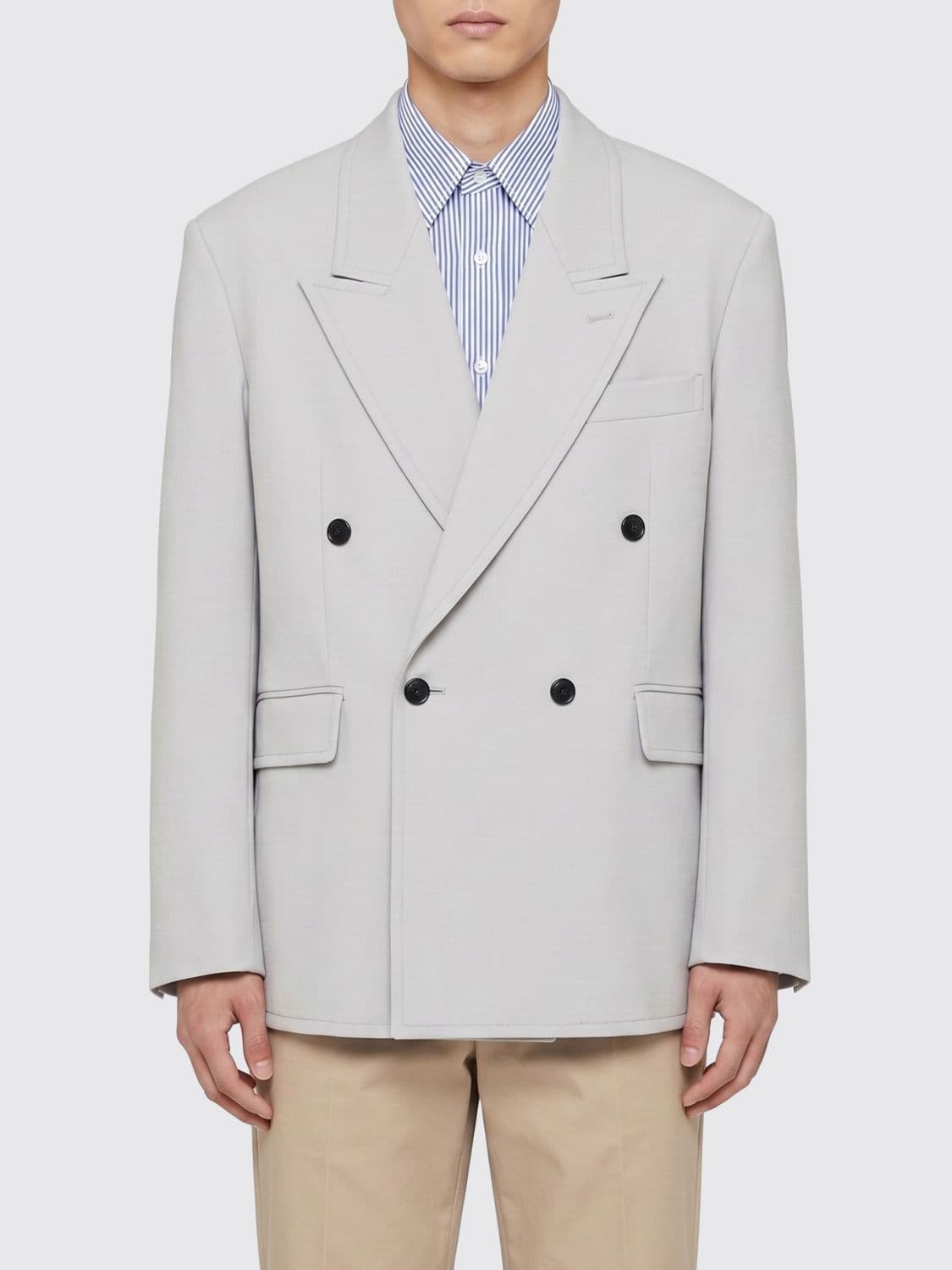 Mtl Studio Giacomo Double-Breasted Wool Blend Blazer