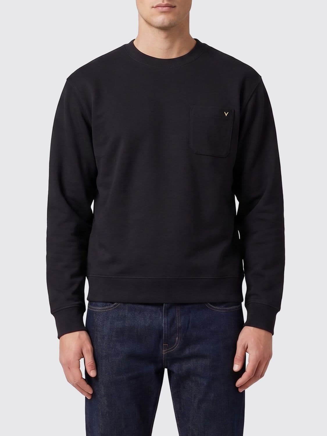 Valentino VLogo Cotton Blend Crewneck Sweatshirt