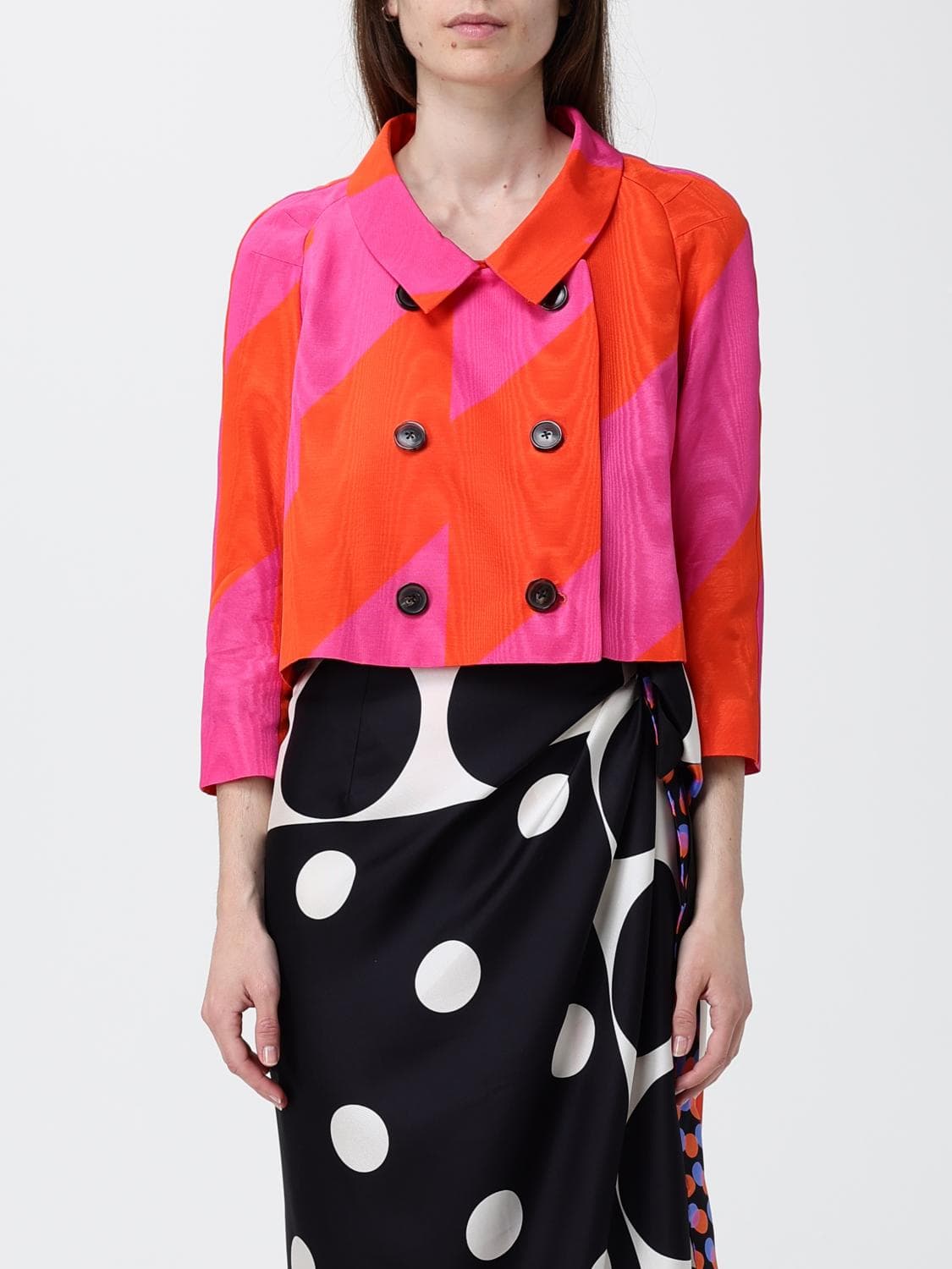 Dries Van Noten Double-Breasted Cotton Blend Trench Coat