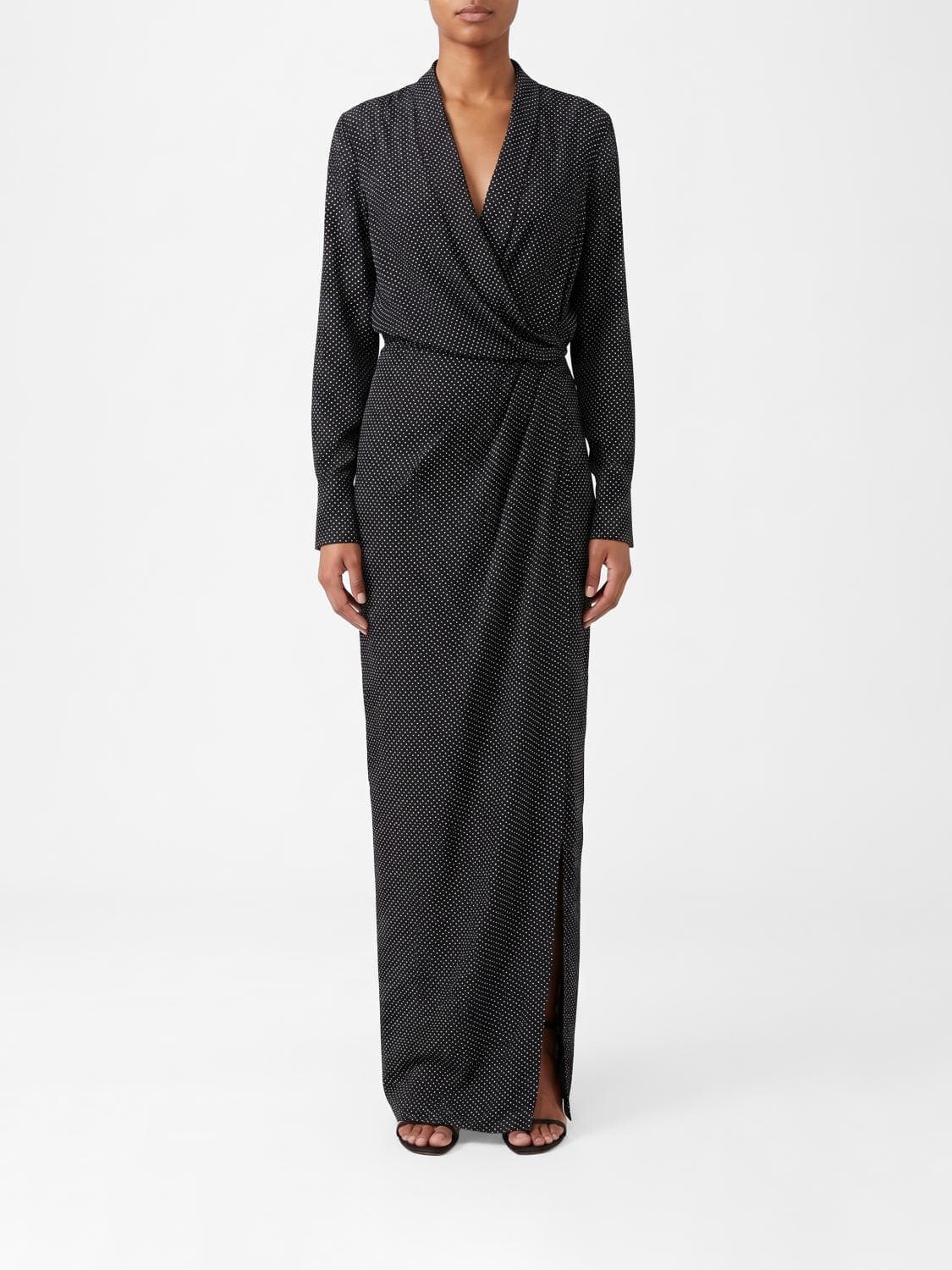 Sa Su Phi Polka Dot Silk Wrap Dress