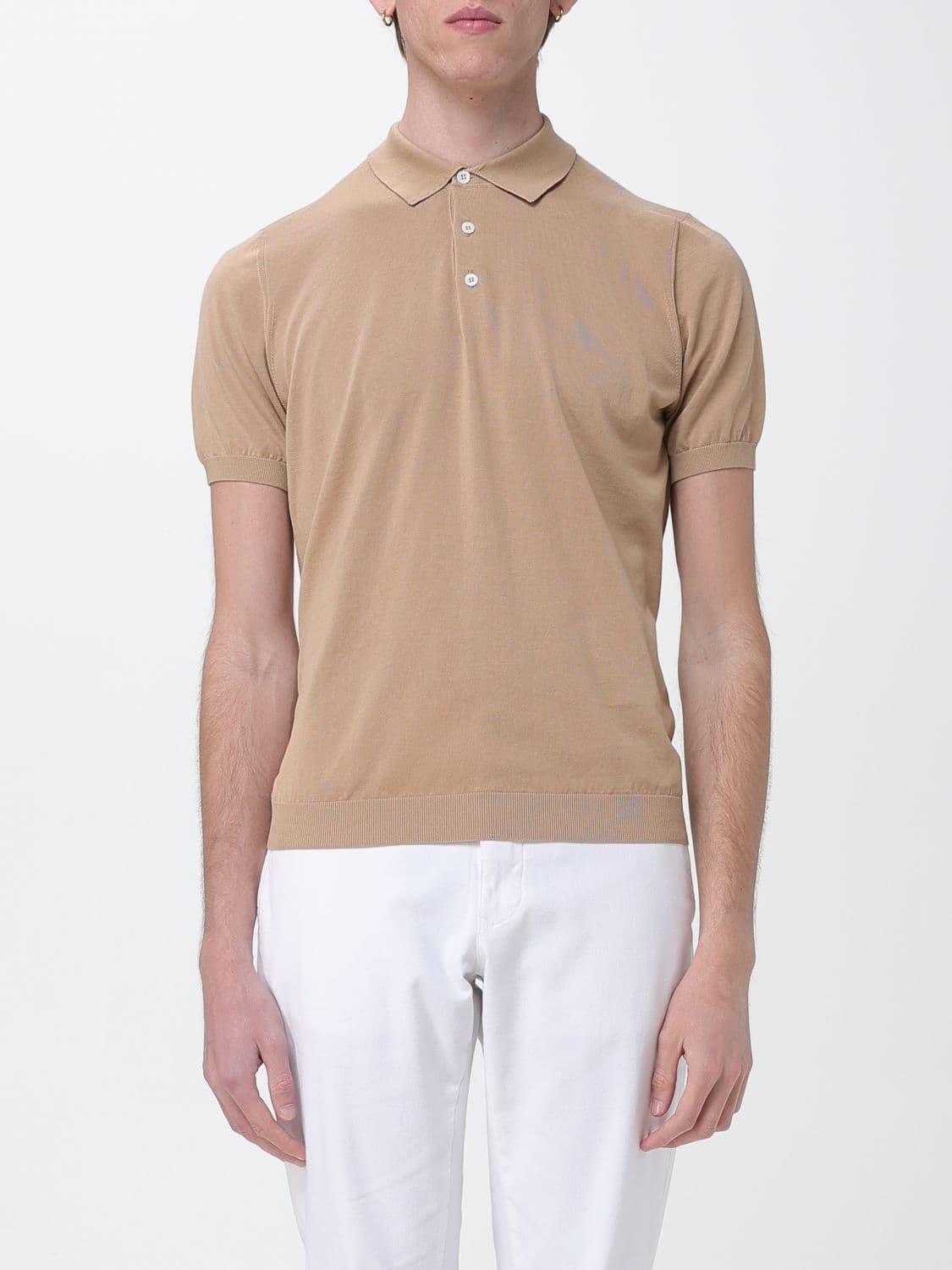 Drumohr Cotton Knit Polo Shirt