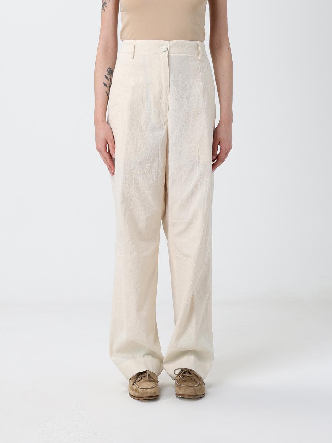 Dries Van Noten Cotton Wide Leg Trousers