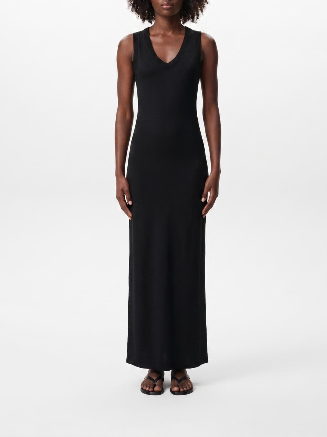 Ami Paris Long Satin Dress