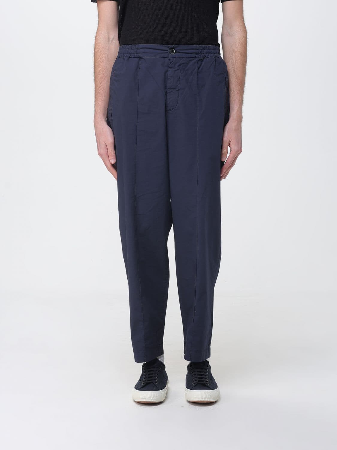 Barena Wide Leg Stretch Cotton Trousers