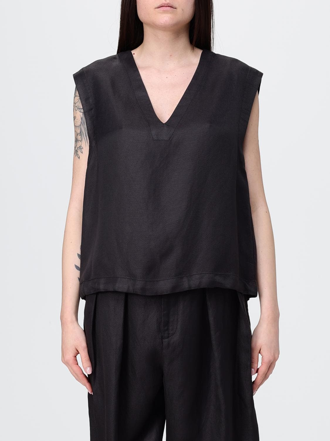 Barena Basic Linen Blend Top