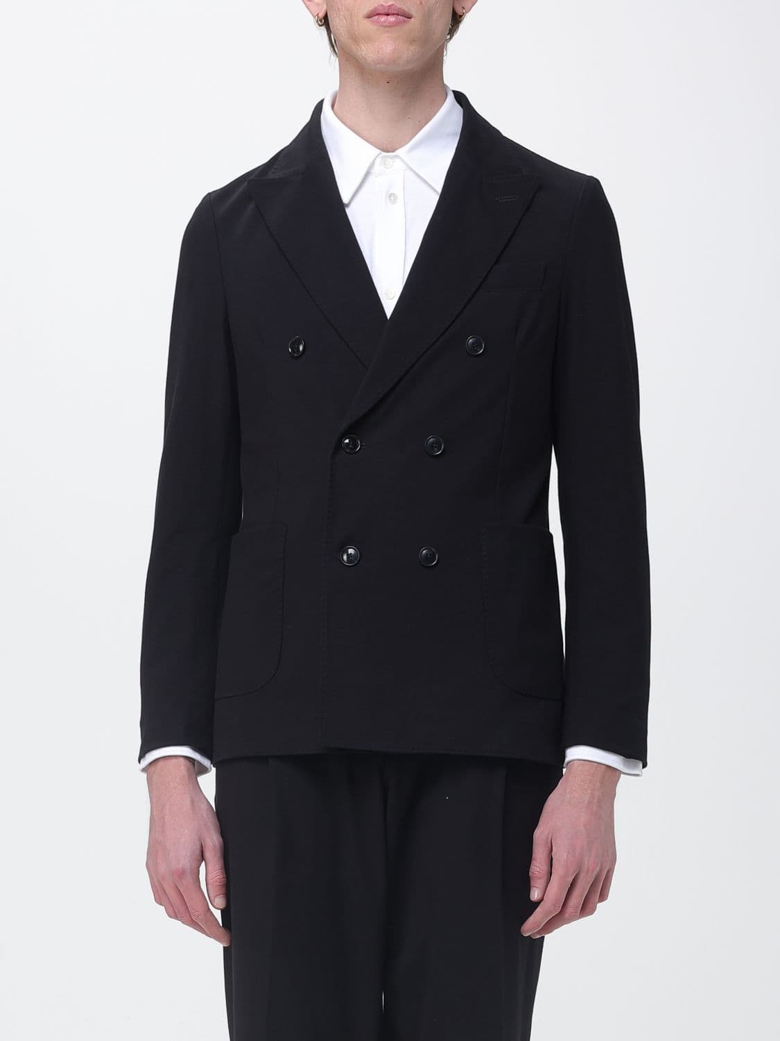 Circolo 1901 Double Breasted Cotton Jersey Blazer