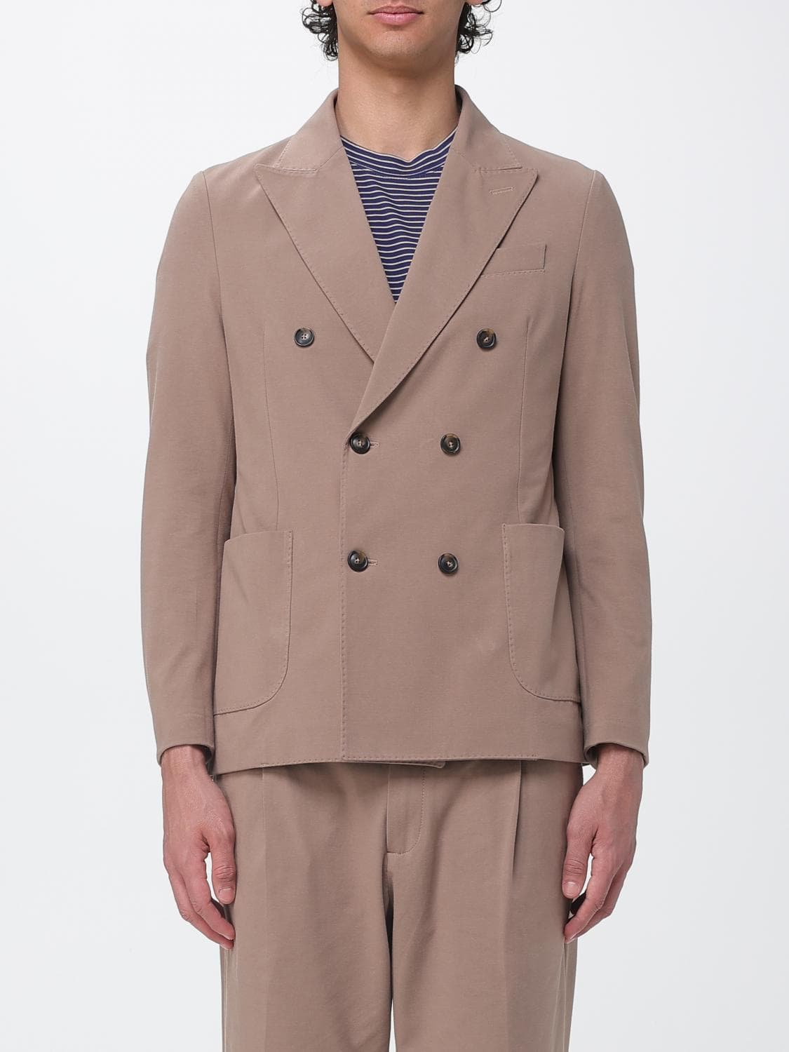 Circolo 1901 Double Breasted Cotton Jersey Blazer