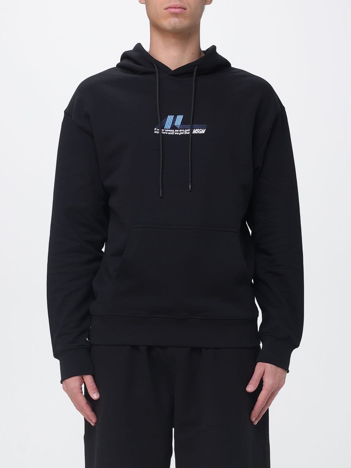 Msgm Cotton Hoodie With Logo