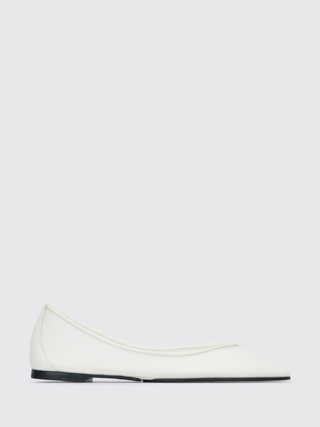 Jacquemus Nylon Ballet Flats with Almond Toe and Lambskin Leather Interior