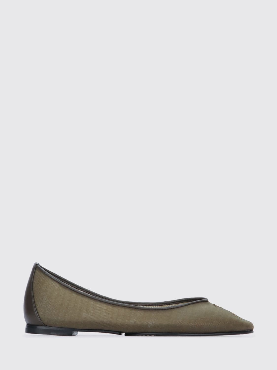 Jacquemus Nylon Ballet Flats with Almond Toe and Lambskin Leather Interior