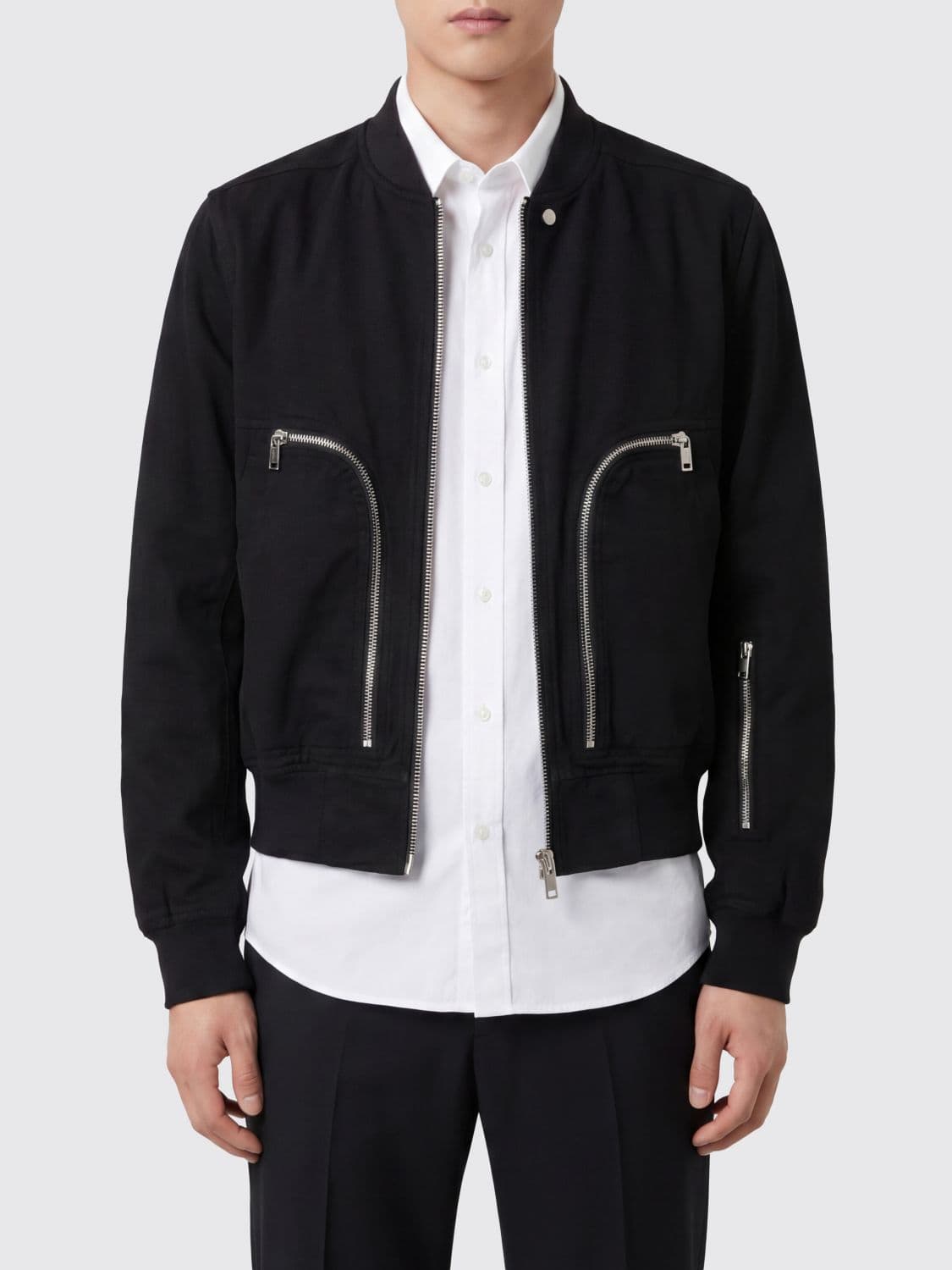 Rick Owens Drkshdw Polyamide Bomber Jacket with Biker Collar and Zip Closure · S
