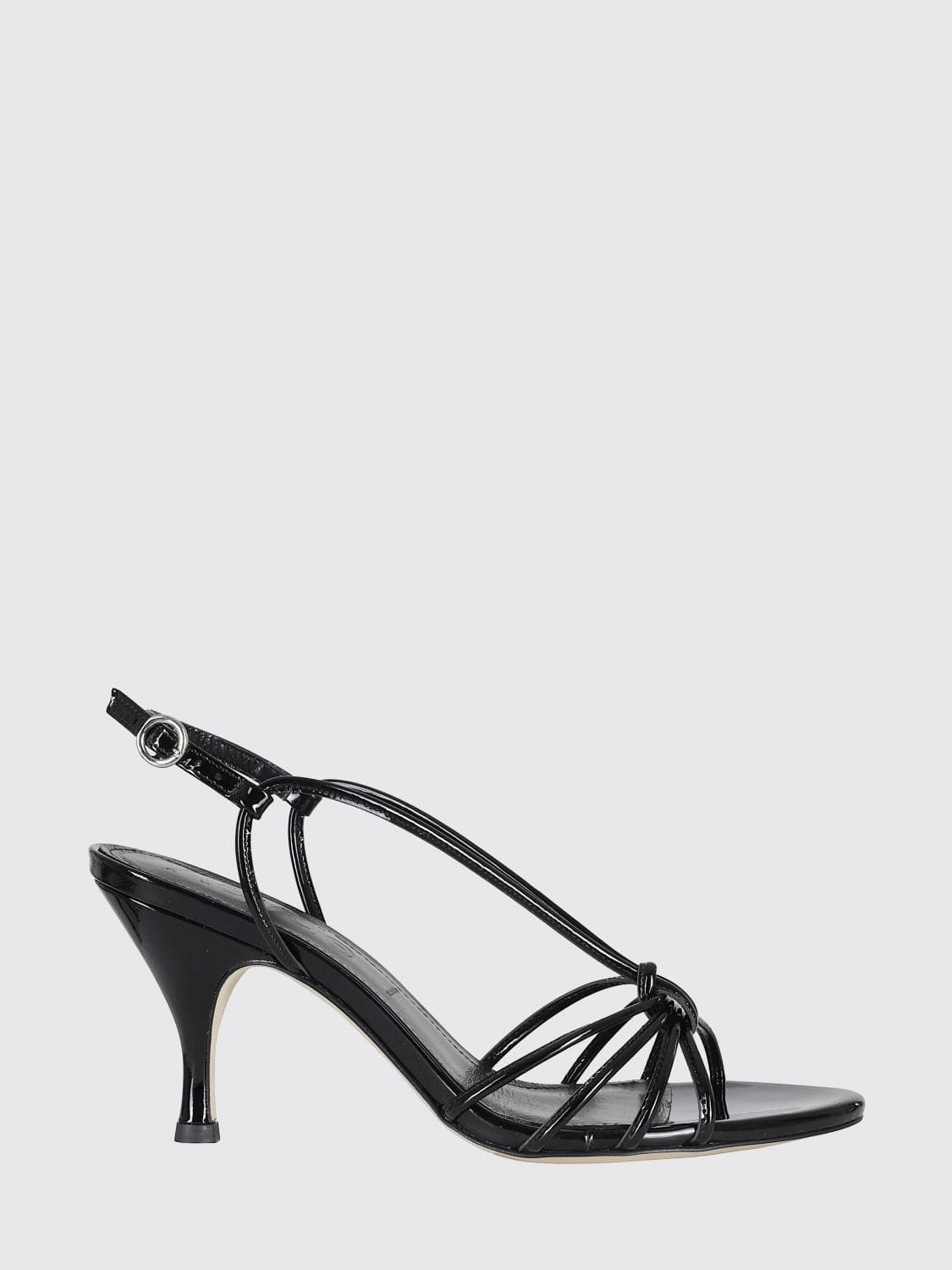 Aeyde Solange Slingback Sandals in Patent Leather with a Medium Stiletto Heel · 37