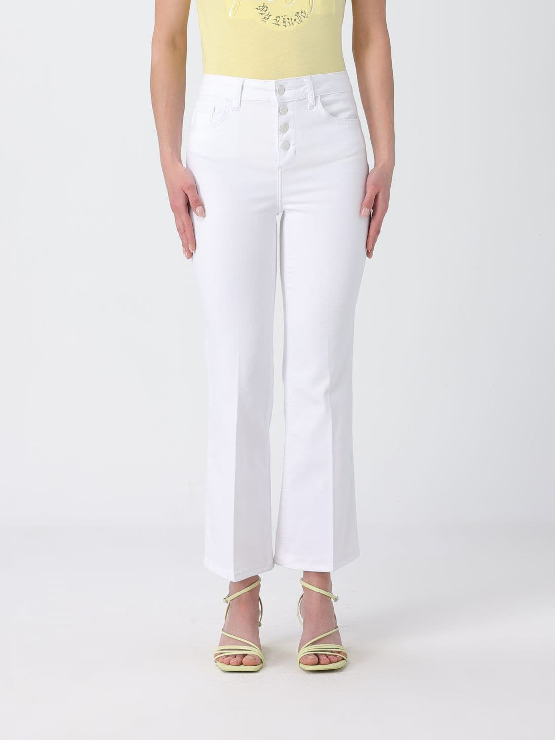 Liu Jo Mid-Rise Flared Jeans in Stretch Cotton Denim
