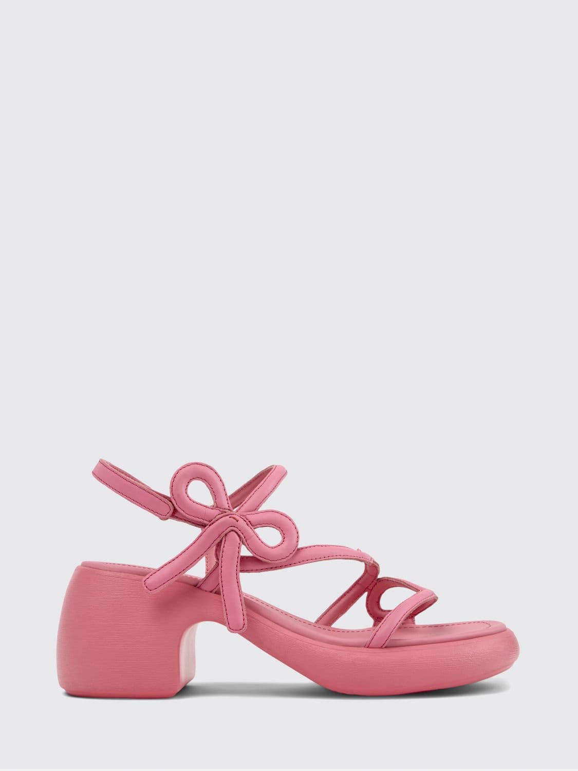 Camper Twins Calfskin Leather Slingback Sandals with Bow and Medium Heel · 38