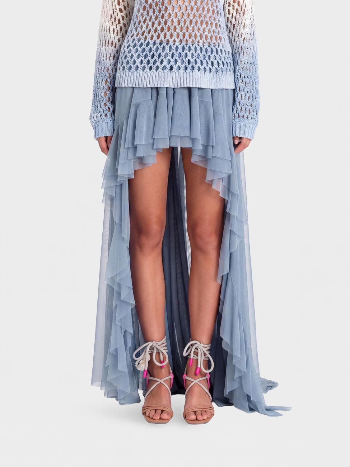 Actitude Twinset Asymmetric Tulle Skirt · XS