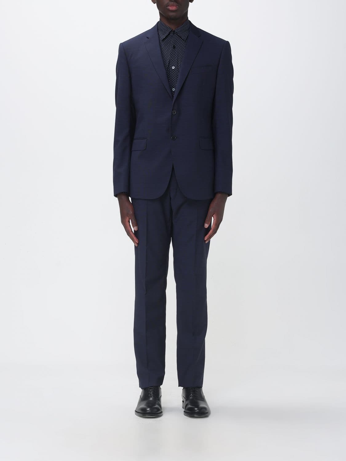 Emporio Armani Single-Breasted Suit with Classic Lapels and Patch Pockets