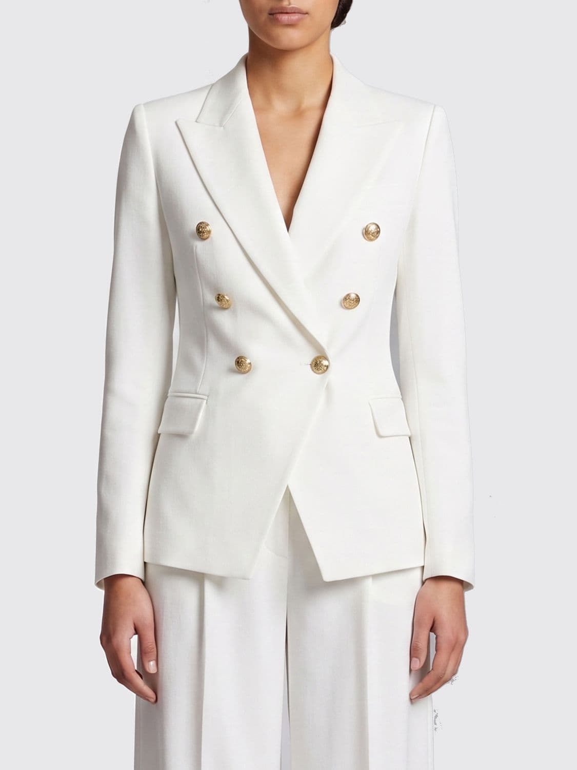 Tagliatore Double-Breasted Blazer in Viscose · 48
