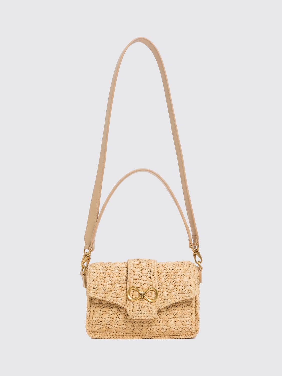 Twinset Crochet Raffia Bag · OS