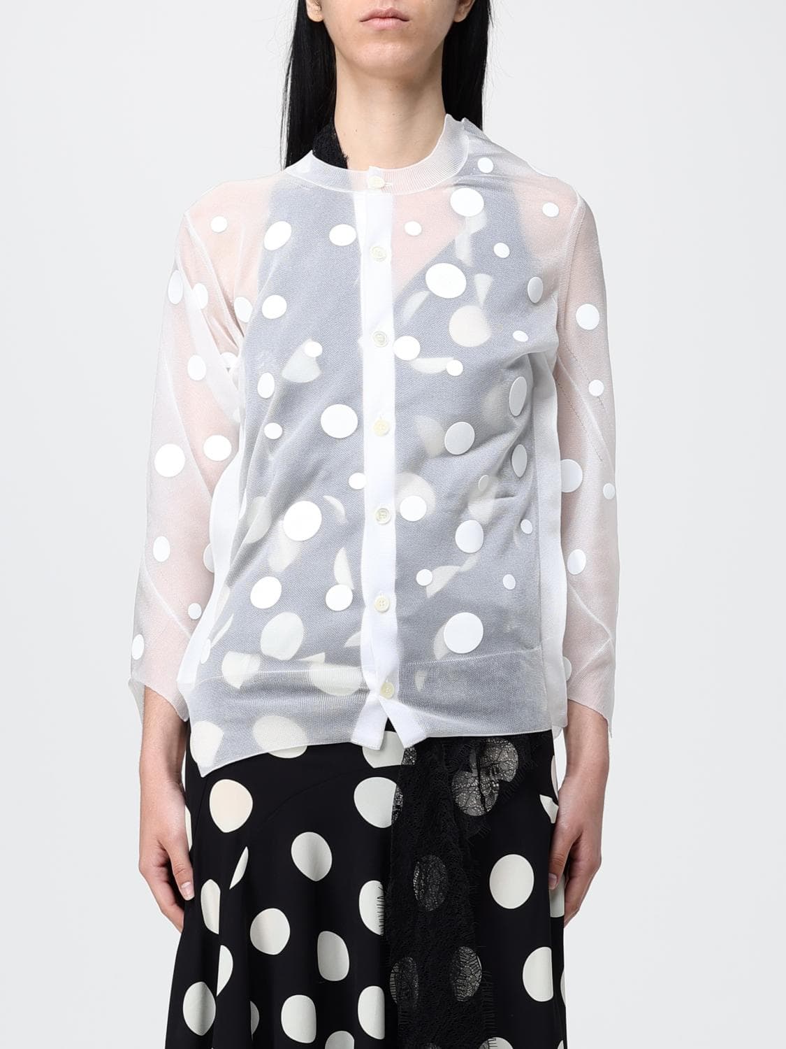 Junya Watanabe Polka Dot Nylon Cardigan · M