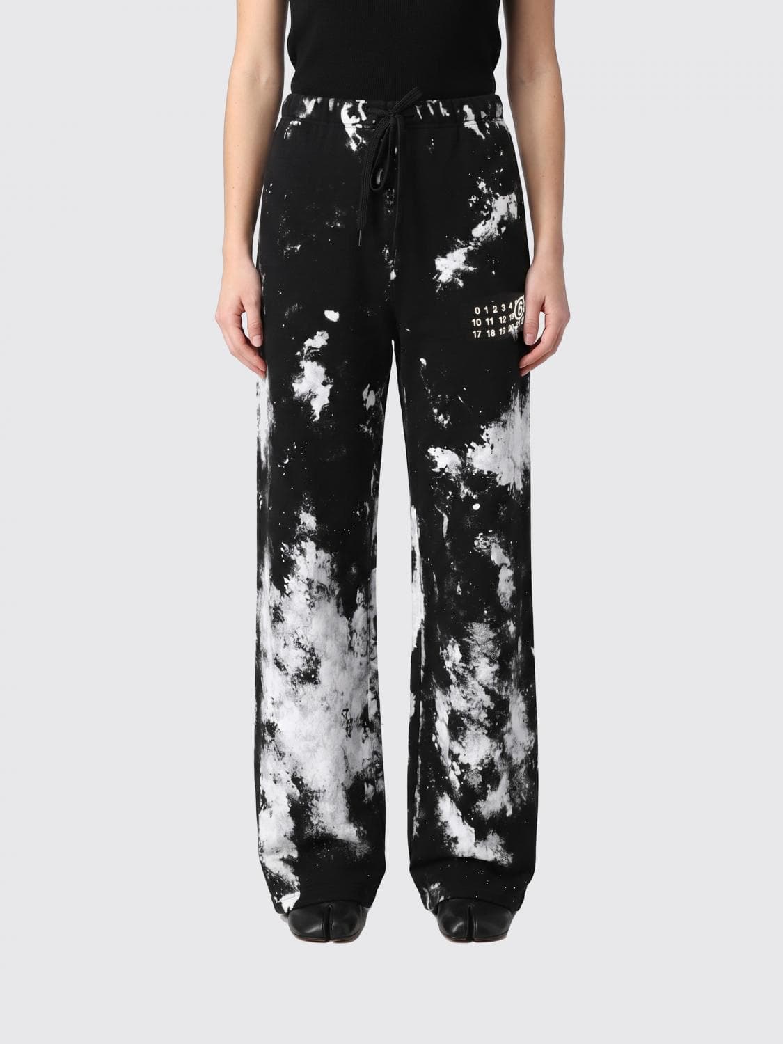 Mm6 Maison Margiela Printed Cotton Jogging Pants