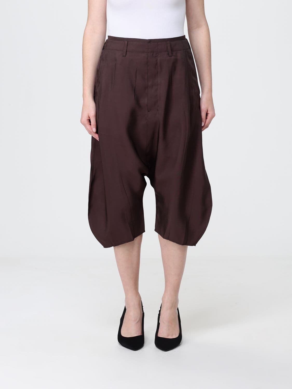 Lemaire High-Waisted Knee-Length Viscose Blend Shorts