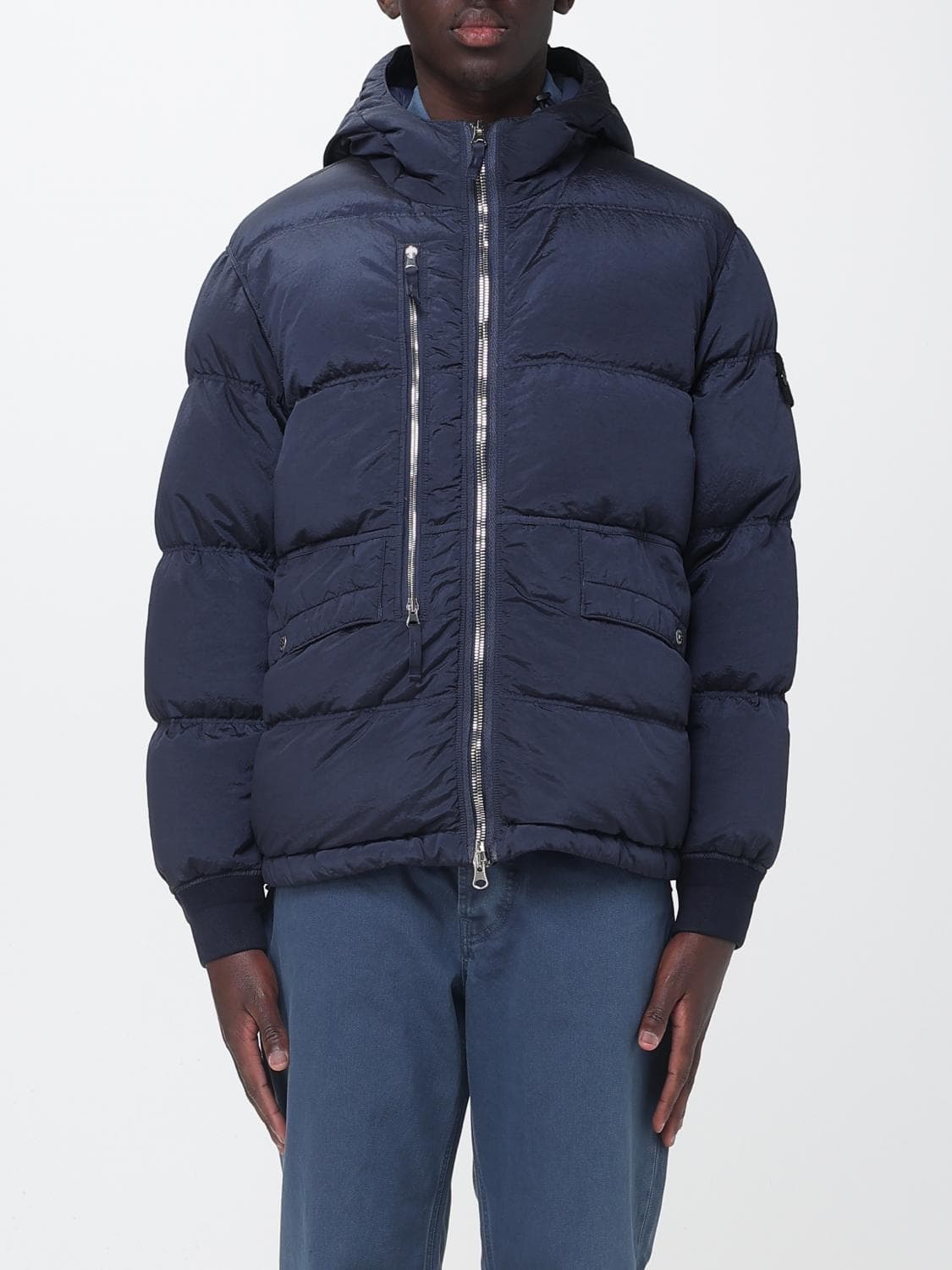 Stone Island Hooded Quilted Nylon Puffer Jacket with zip closure · XL