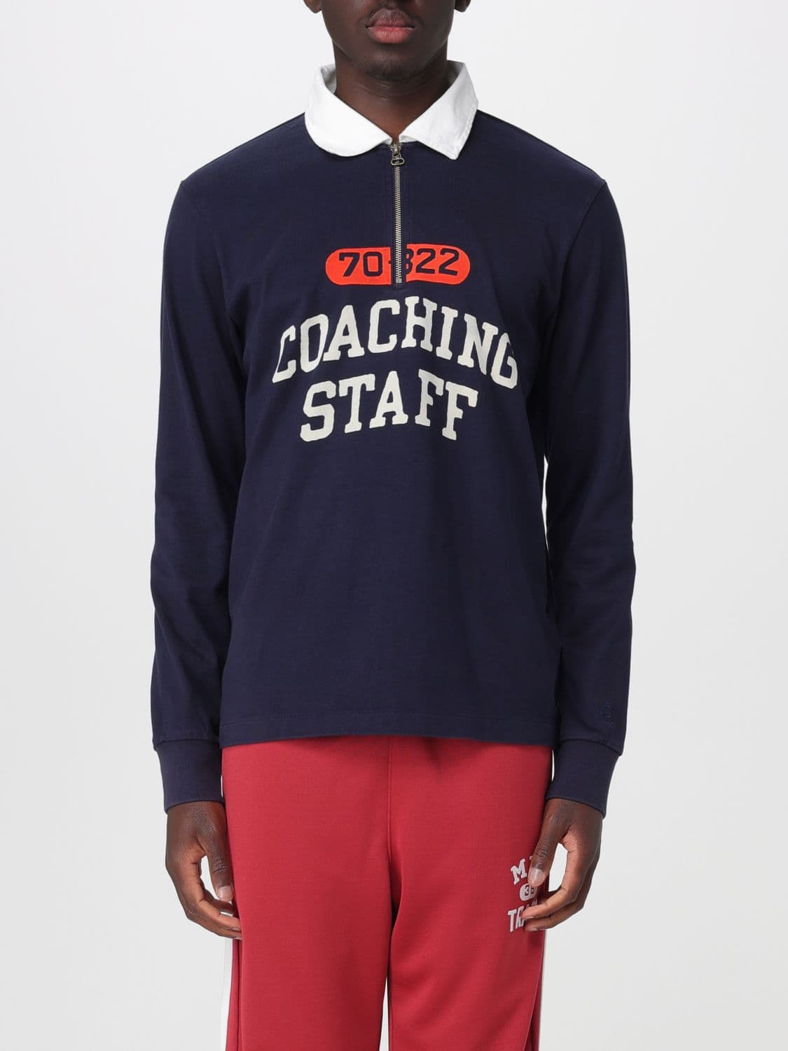 Champion Time Capsule Long-Sleeved Cotton Jersey Polo with half-zip