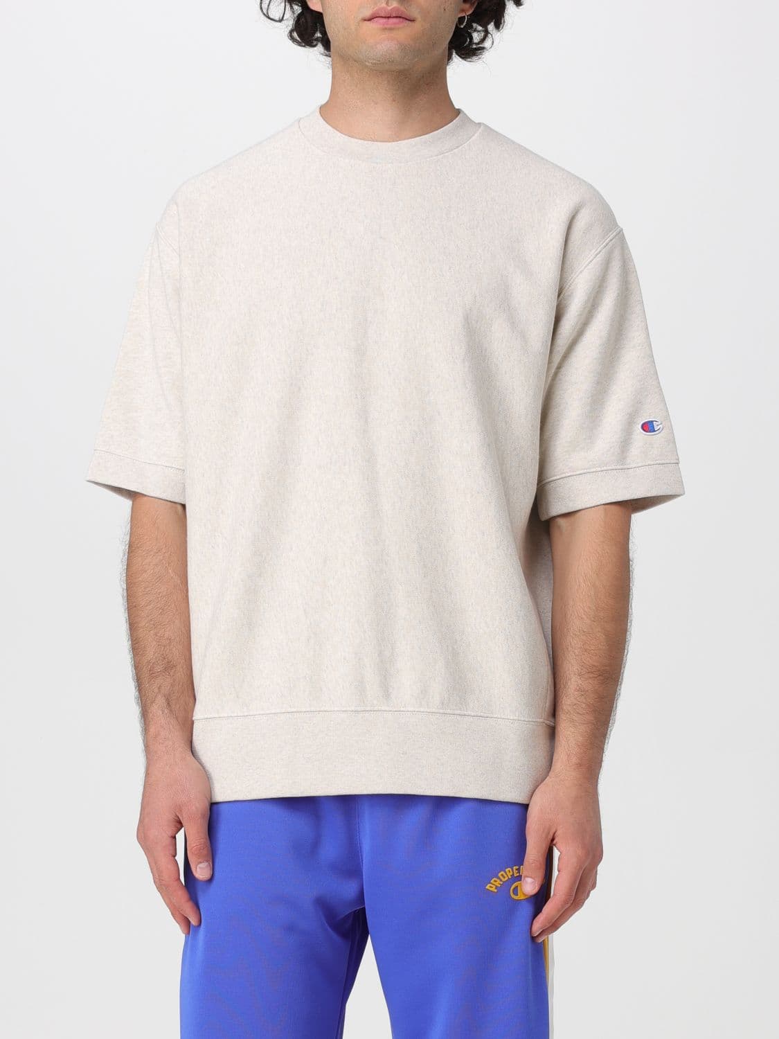 Champion Crew Neck Cotton Blend Sports T-shirt with contrasting logo