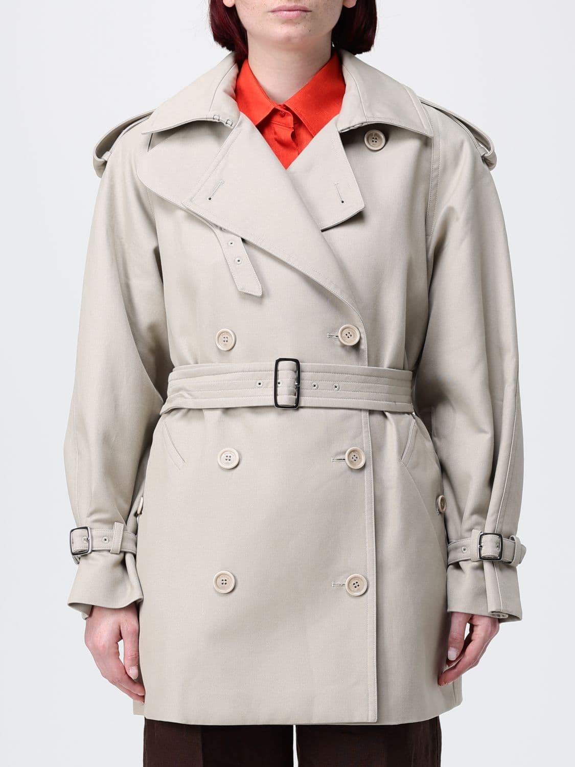 Max Mara Cotton Double-Breasted Trench Coat